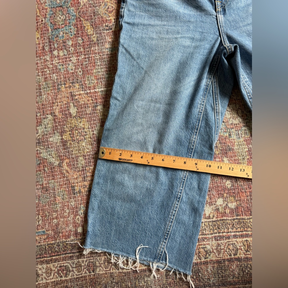 TopShop Petite Moto Women's Wide leg Blue Jeans W30 - Picture 6 of 8